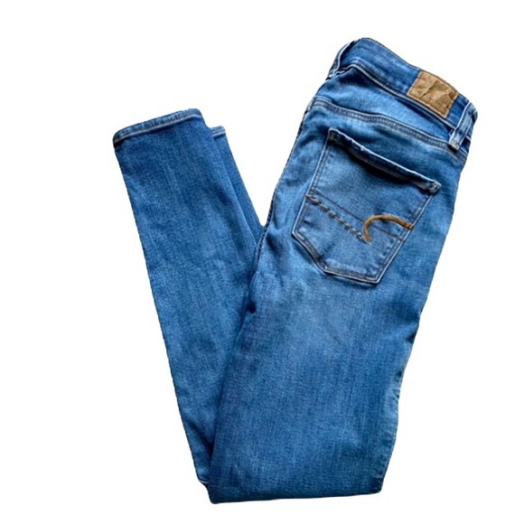 American Eagle High Rise Jegging Crop - Medium Blue Wash - Womens size 0 regular - Picture 6 of 12